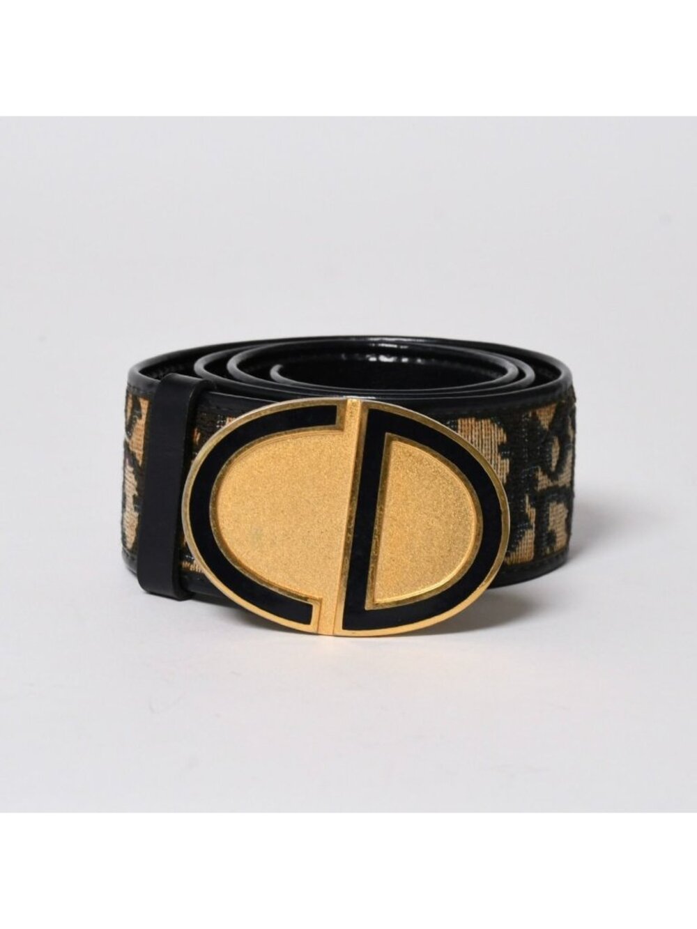Dior Oblique Trotter CD Belt Buckle Navy Gold